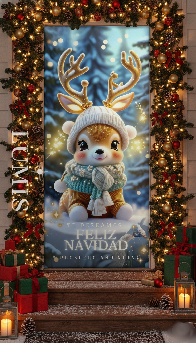 Funda Navideñas Para Puertas - Decoración Navidad